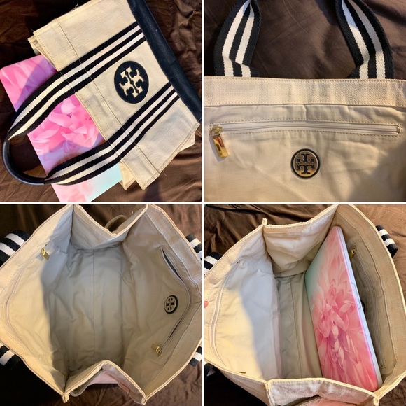 TORY BURCH Limited Edition Canvas Tote Bag - Picture 4 of 8